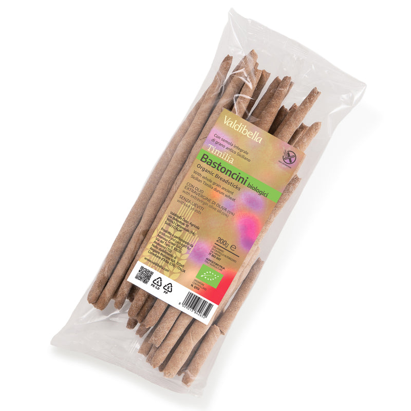 Bastoncini grissini di grano antico Timilia 200 gr. - Valdibella